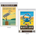 Chesapeake Bay Maryland Old Line State Vinyl Decal Set of 2