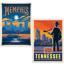 Memphis Tennessee Home of the Blues Vinyl Decal Set of 2