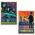 Memphis Tennessee Historic Beale Street Vinyl Decal Set of 2
