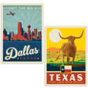 Dallas Texas Big D Vinyl Decal Set of 2