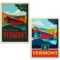 Vermont Covered Bridge Vinyl Decal Set of 2