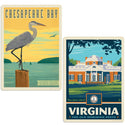 Chesapeake Bay Virginia Vinyl Decal Set of 2