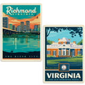 Richmond Virginia River City Vinyl Decal Set of 2