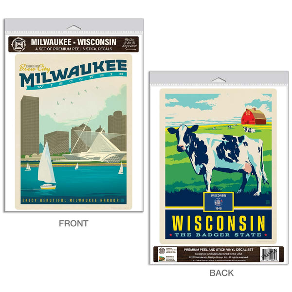 Milwaukee Wisconsin Harbor Vinyl Decal Set of 2