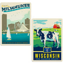 Milwaukee Wisconsin Harbor Vinyl Decal Set of 2