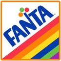 Fanta 1970s Rainbow Logo Vinyl Sticker