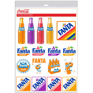Fanta Soda Labels Vinyl Sticker Set of 17