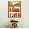 French Library Books Vintage Style Poster