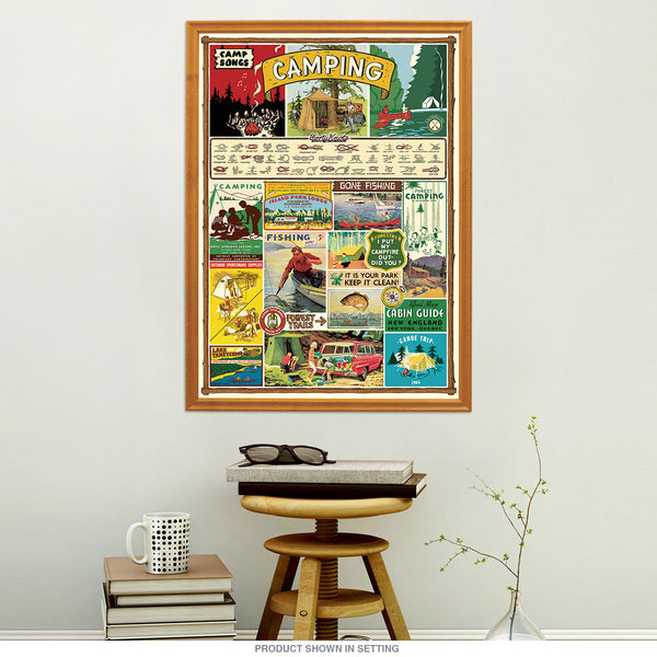 Camping Vintage Style Poster