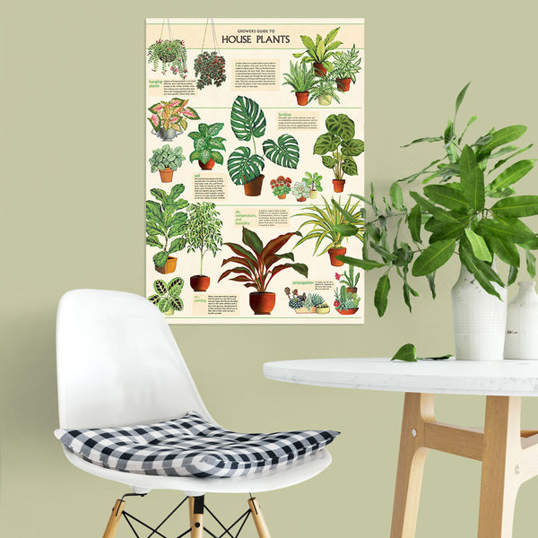 House Plants Vintage Style Poster