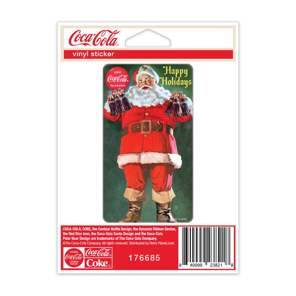 Coca-Cola Santa Happy Holidays Mini Vinyl Sticker