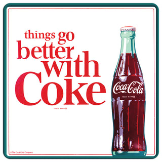 Things Go Better with Coca-Cola 60s Style Mini Vinyl Sticker