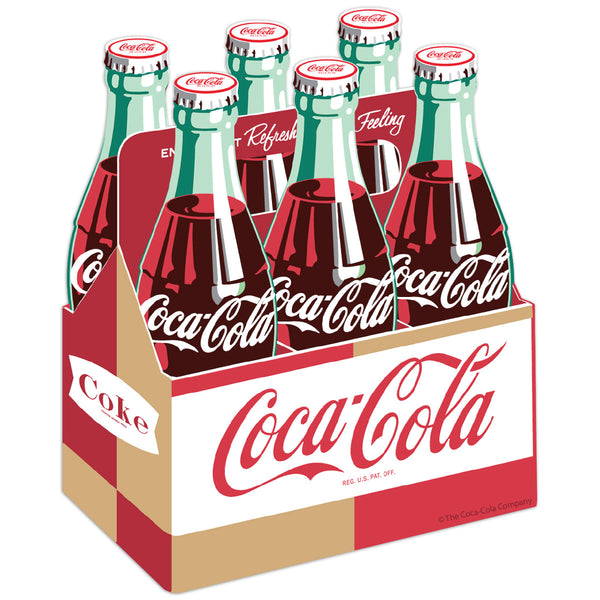 Coca-Cola Bottles Six Pack Carton Mini Vinyl Sticker