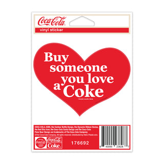 Buy Someone You Love a Coke Heart Mini Vinyl Sticker