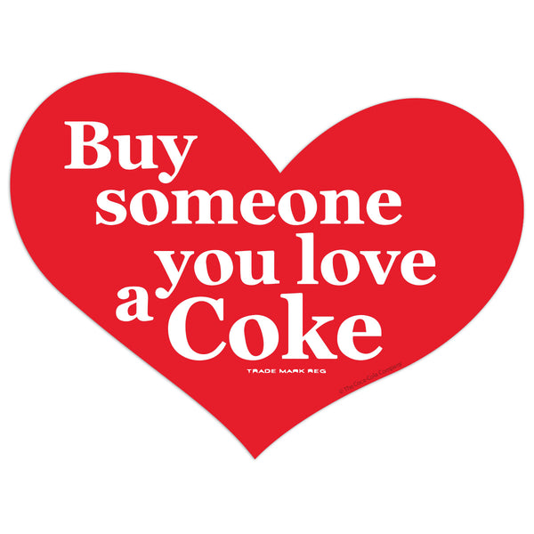 Buy Someone You Love a Coke Heart Mini Vinyl Sticker