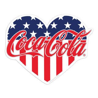 Coca-Cola Heart Patriotic Mini Vinyl Sticker