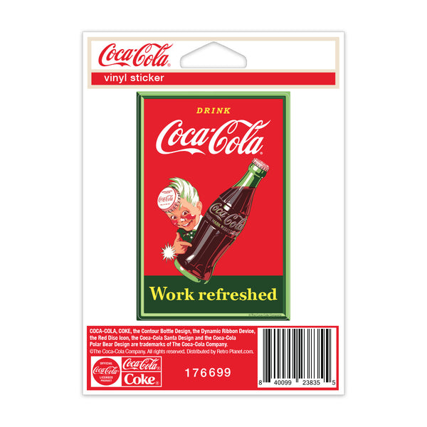 Coca-Cola Work Refreshed Sprite Boy Mini Vinyl Sticker