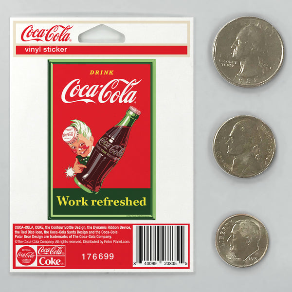 Coca-Cola Work Refreshed Sprite Boy Mini Vinyl Sticker