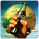 Coca-Cola Hand and Bottle Best Soda On Earth Mini Vinyl Sticker