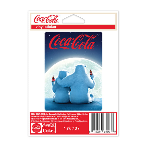 Coca-Cola Moonlight Bears Mini Vinyl Sticker