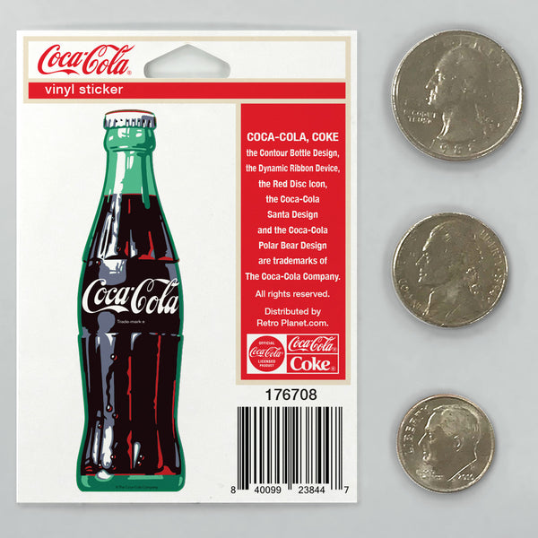 Coca-Cola Bottle 1960s Style Mini Vinyl Sticker