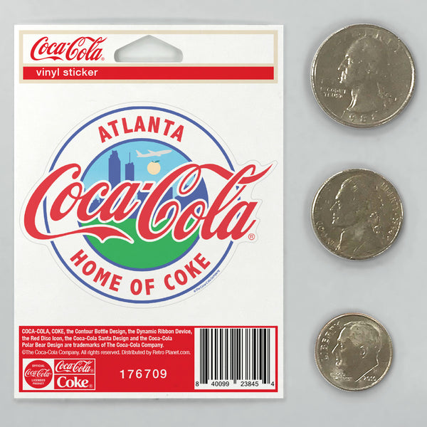 Coca-Cola Atlanta GA Home Of Coke Mini Vinyl Sticker