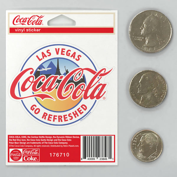 Coca-Cola Las Vegas NV Go Refreshed Mini Vinyl Sticker
