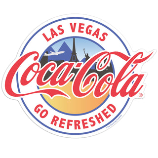 Coca-Cola Las Vegas NV Go Refreshed Mini Vinyl Sticker