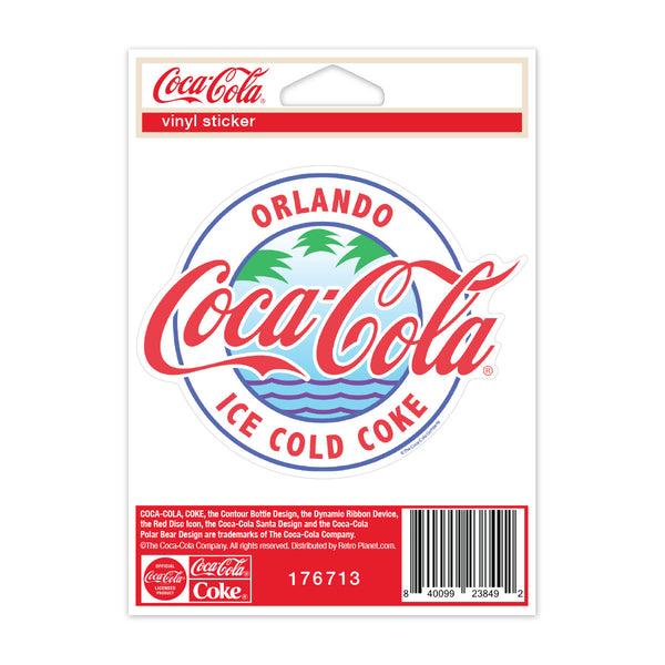 Coca-Cola Orlando FL Ice Cold Mini Vinyl Sticker