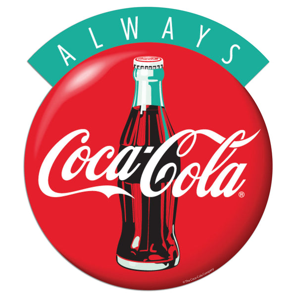 Always Coca-Cola Bottle Red Disc Mini Vinyl Sticker