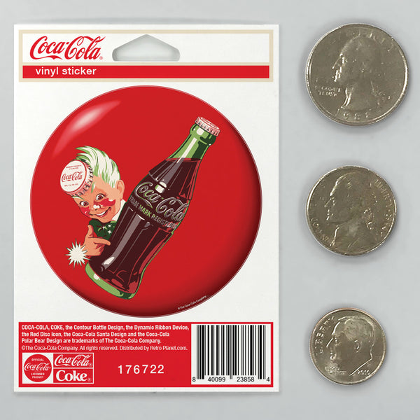 Coca-Cola Sprite Boy Button Mini Vinyl Sticker