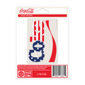 Coke USA Flag Patriotic Distressed Mini Vinyl Sticker