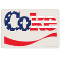 Coke USA Flag Patriotic Distressed Mini Vinyl Sticker