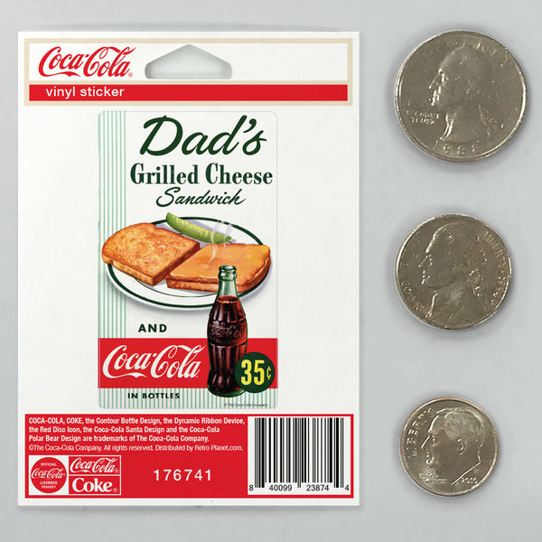 Coca-Cola Dads Grilled Cheese Mini Vinyl Sticker
