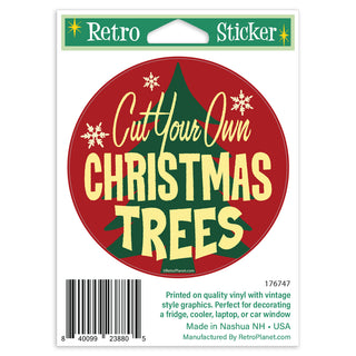 Cut Your Own Christmas Trees Mini Vinyl Sticker