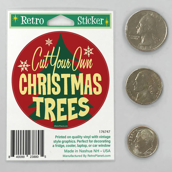 Cut Your Own Christmas Trees Mini Vinyl Sticker