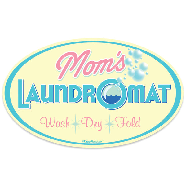 Moms Laundromat Mini Vinyl Sticker