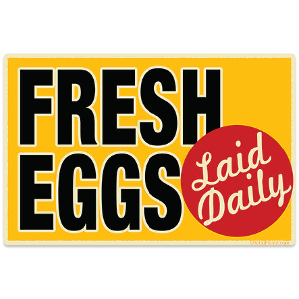 Fresh Eggs Mini Vinyl Sticker