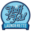 Fluff and Fold Launderette Mini Vinyl Sticker