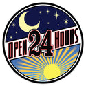 Open 24 Hours Mini Vinyl Sticker