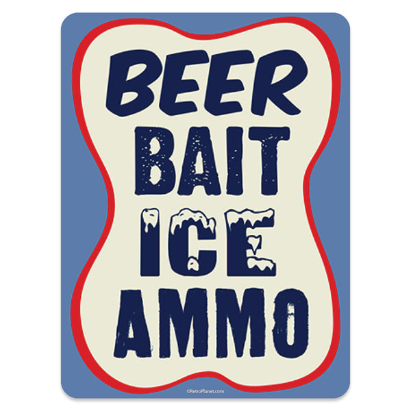 Beer Bait Ice Ammo Mini Vinyl Sticker
