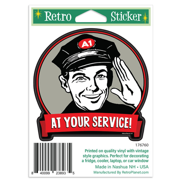 Gas Station Attendant Service Mini Vinyl Sticker