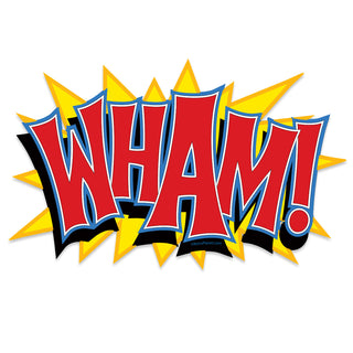 Wham Cut Out Mini Vinyl Sticker