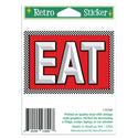 EAT with Checkerboard Mini Vinyl Sticker