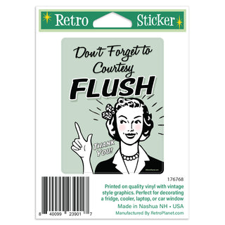 Dont Forget To Flush Mini Vinyl Sticker