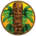 Happy Hawaiian Tiki God Mini Vinyl Sticker