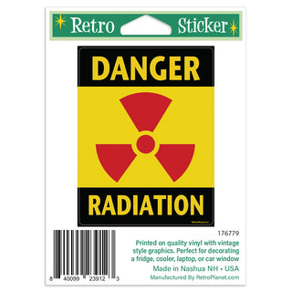 Danger Radiation Mini Vinyl Sticker