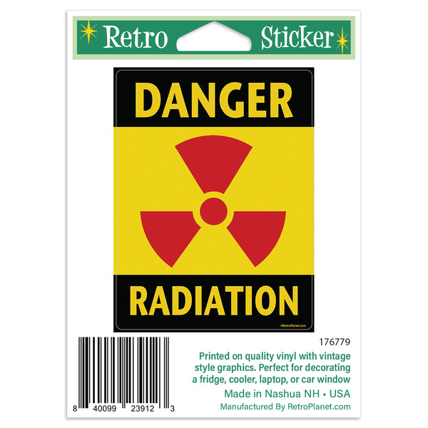 Danger Radiation Mini Vinyl Sticker