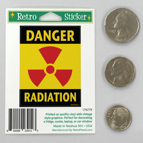 Danger Radiation Mini Vinyl Sticker