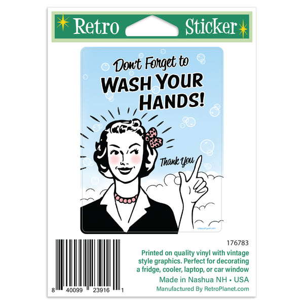 Wash Your Hands Mini Vinyl Sticker